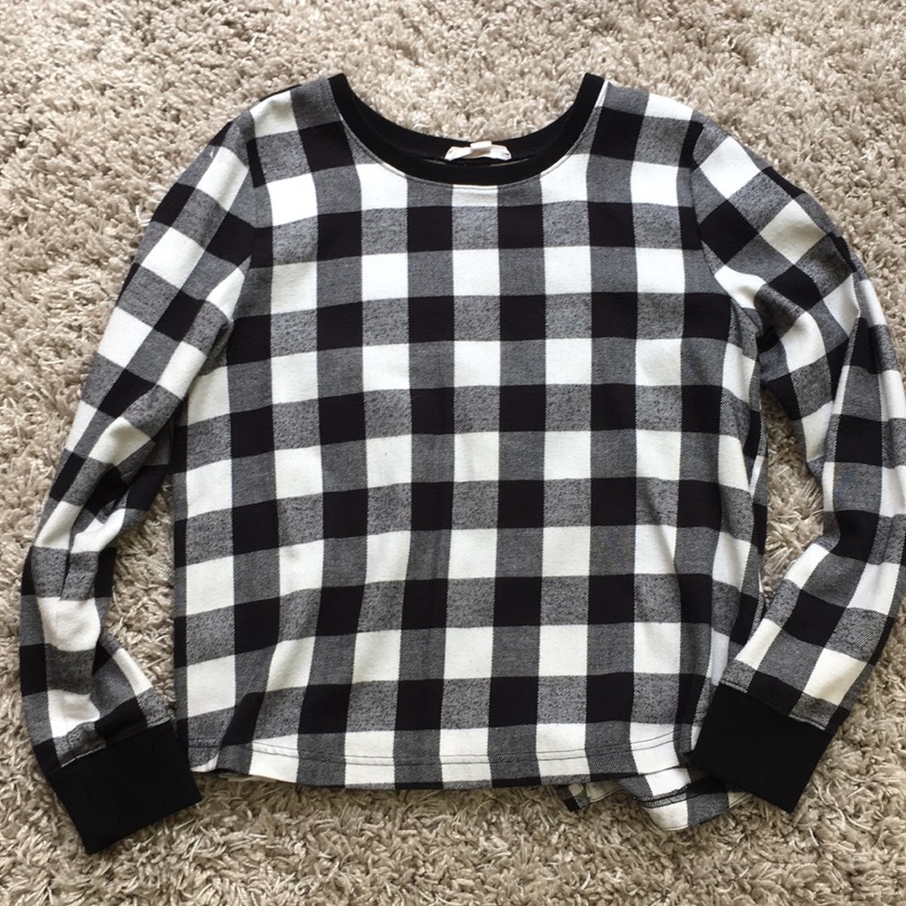 Melrose and Market Buffalo Plaid Top